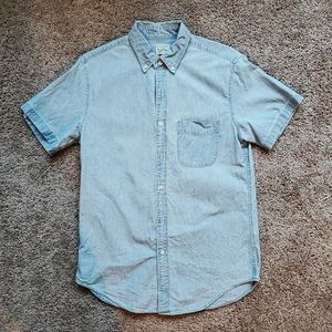 J. Crew Cotton Chambray Button Down Short Sleeve